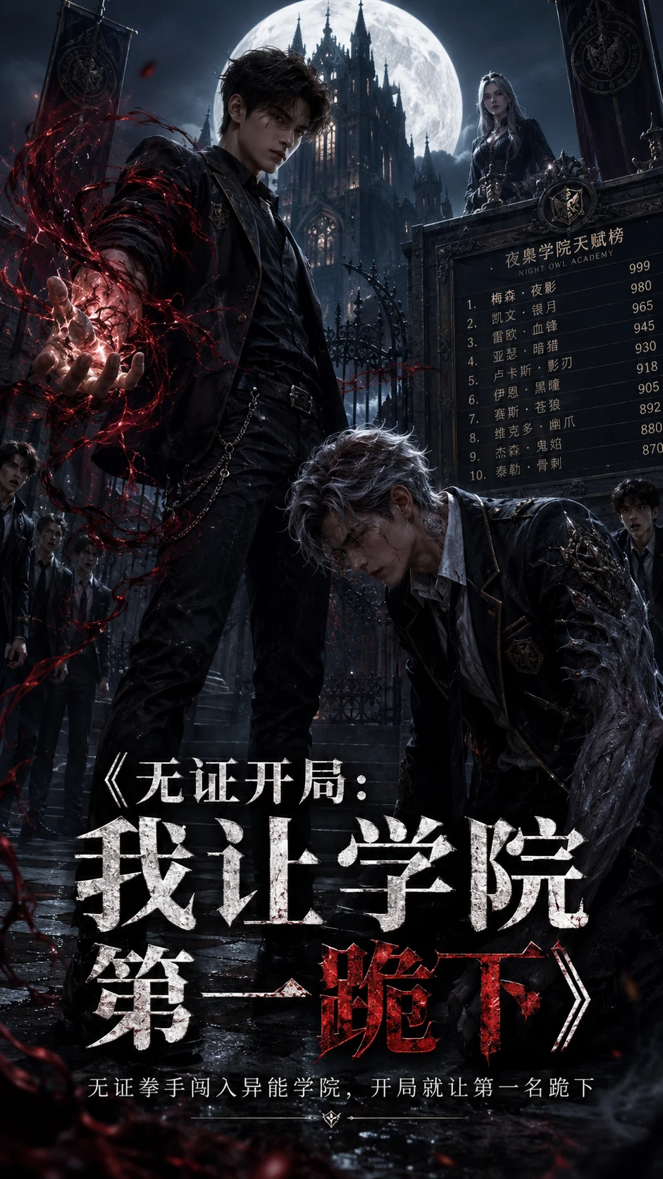 《《无证开局：我让学院第一跪下》》封面